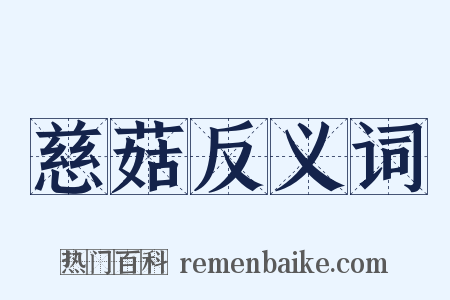 慈菇反义词是什么意思的图片